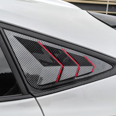 ABS Triangle Louver Shark Gill Shaped Rear Window Decorative Window Vent Cover For Toyota Harrier Venza