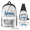 Cook Backpack Student School Bag Lightweight Polyester Backpack Three-Piece Set
