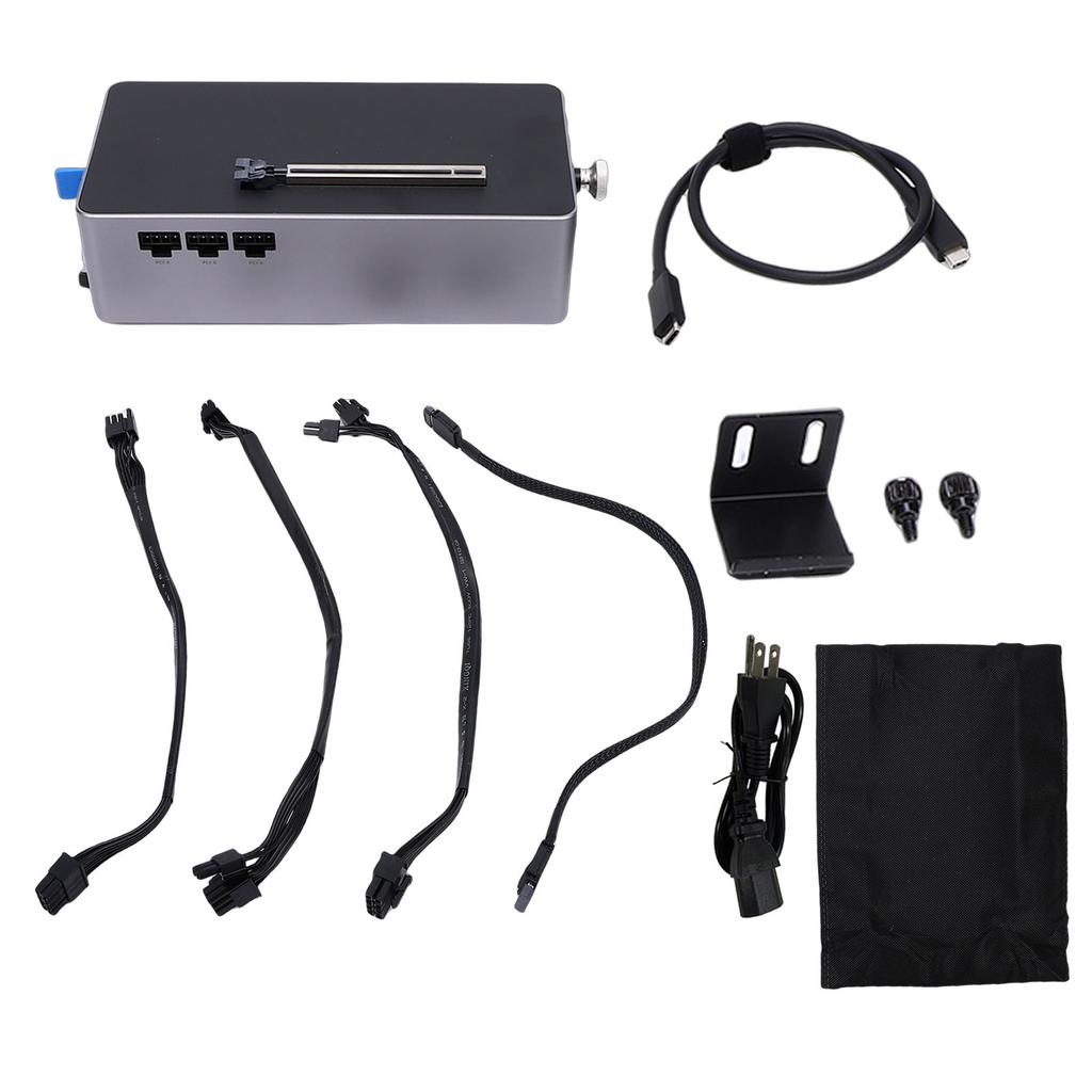 EGPU Docking Station with 800W PSU PCIe 4.0 X4 External GPU Dock Maximum Support 600W Graphics Card OCuLink USB 4.0