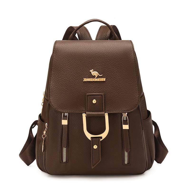 Schultasche1011 neuer weicher Lederrucksack Damen große Kapazität Mode vielseitig Pendler Reise Rucksack Großhandel