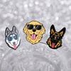 Cool Dogs Enamel Pins German Shepherd Golden Retriever Husky Brooches Lapel Badge Jewelry Gift for Dog Parent Friends