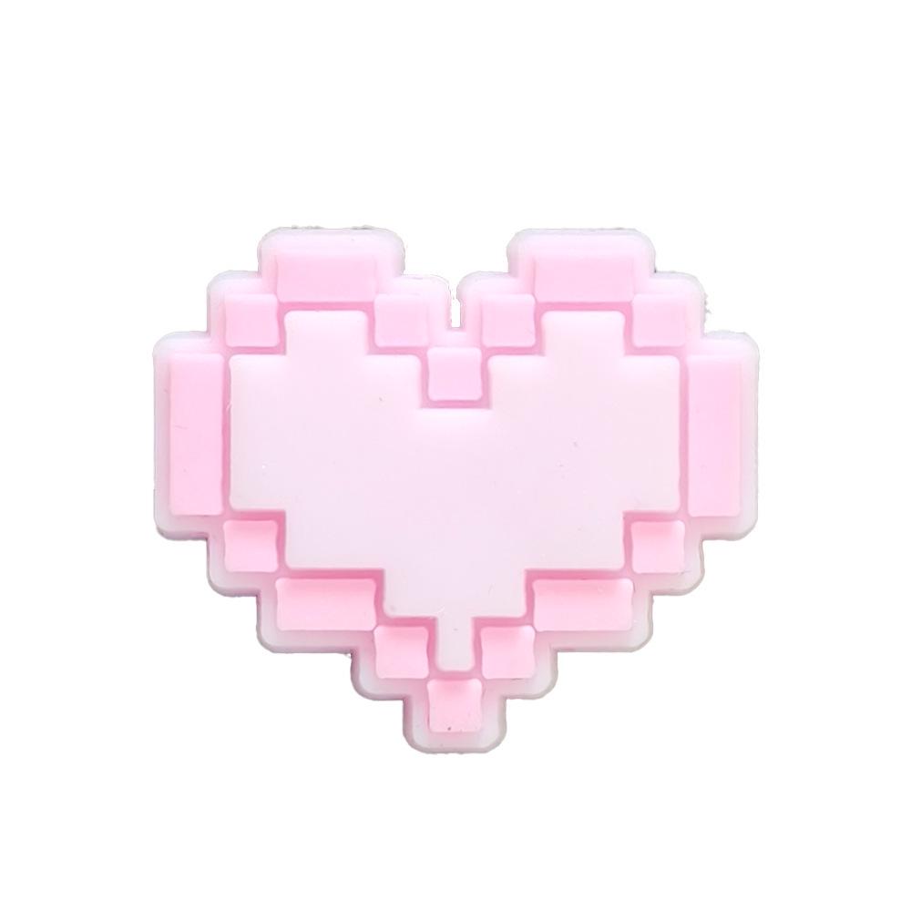 Pink PVC Student Pen Clip Ornaments - Soft Rubber Detachable Accessories
