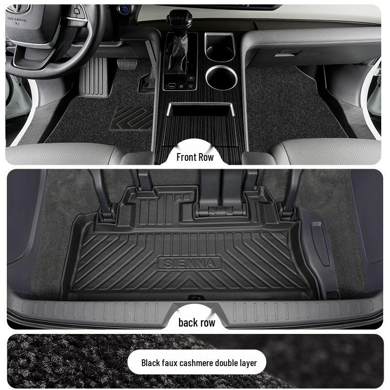 Toyota Sienna TPE Floor Mats for 7-Seater, First Row, 2021-2025