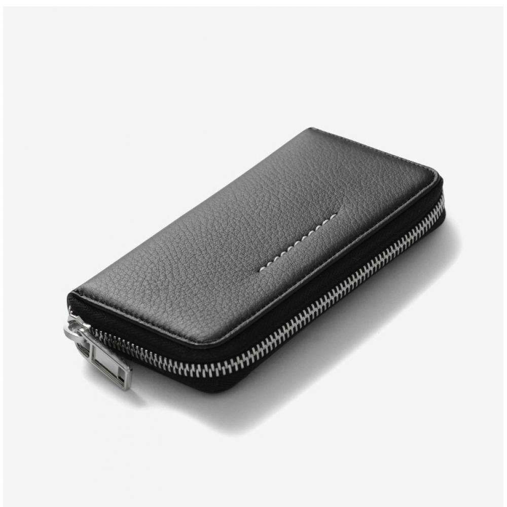 Maison Margiela Mm6 Zip Card Wallet With Numbering Logo P4344 T8013