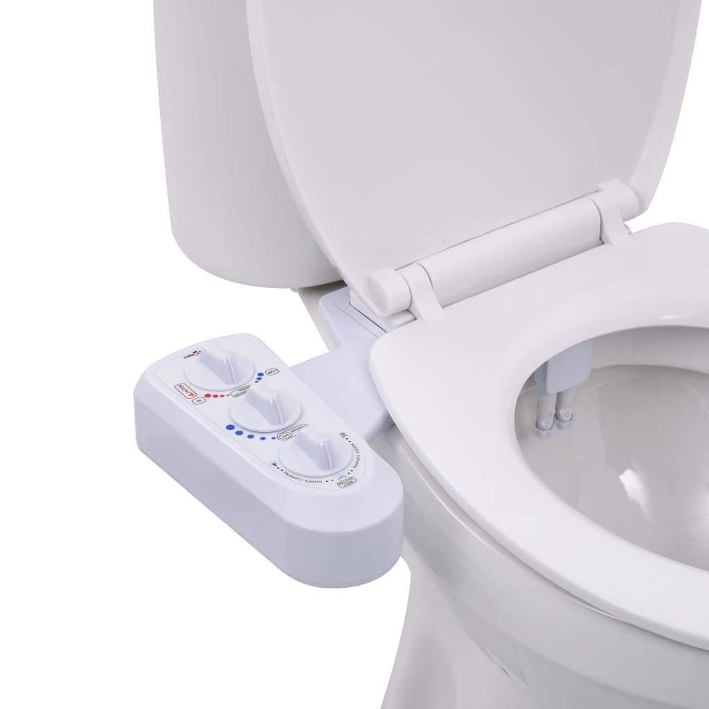 Bidet da Attacco per Sedile WC Acqua Calda Fredda Doppi Ugelli
