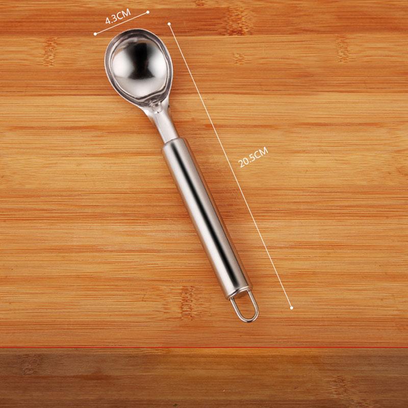 1 pcs Ice Cream Scoop One Piec Heavy Duty Stainless Steel Sturdy Icecream Scooper Cookie Fruit Scoop Kitchen tools