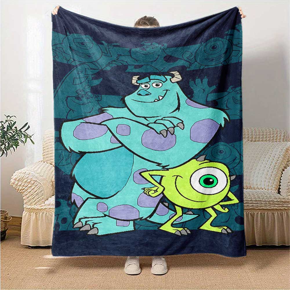 Monsters University Adventure Gift Blanket Soft Warm Cozy Great Picnics Four Seasons Multipurpose Digital Print Unique Gift for Family Camping Y7