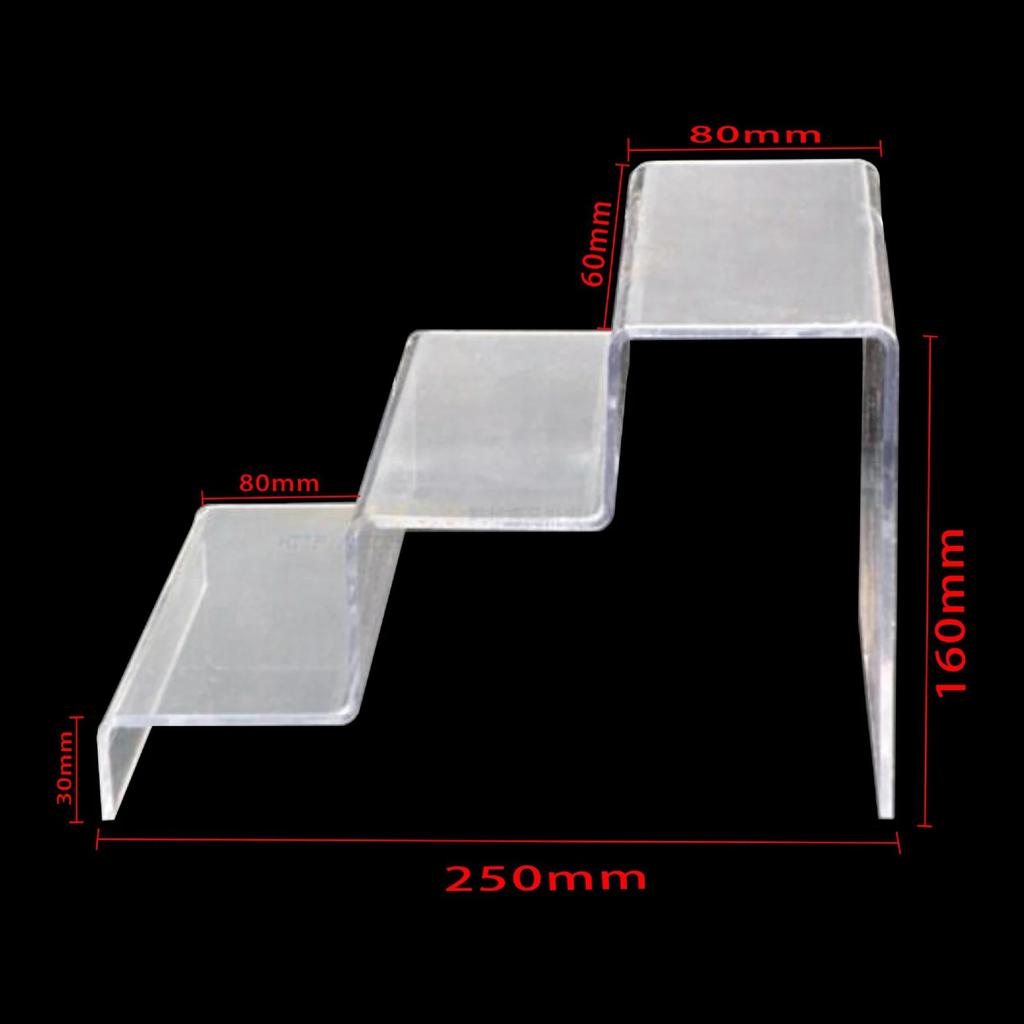 2/3 Steps Ladder Acrylic Display Stand Action Figures Toy Model Stand Riser Clear strong Shoes Display Stand Shelf Home Decor