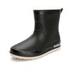 High-end Rain Shoes Women's Closed Fleece Waterproof Shoes Short Medium Tube Autumn and Winter Rain Boots Bundle Warm Rubber Shoes