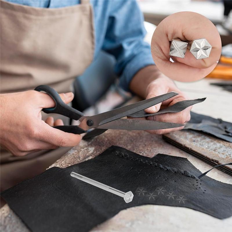 2025 Trend Leather Stamps 2 Pieces Professional Leather Border Stamping Tools For Leather Craft Working
