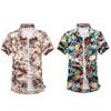 Stylish Summer Casual Floral Short Sleeve Shirt For Men In Plus Sizes With Comfortable Fit