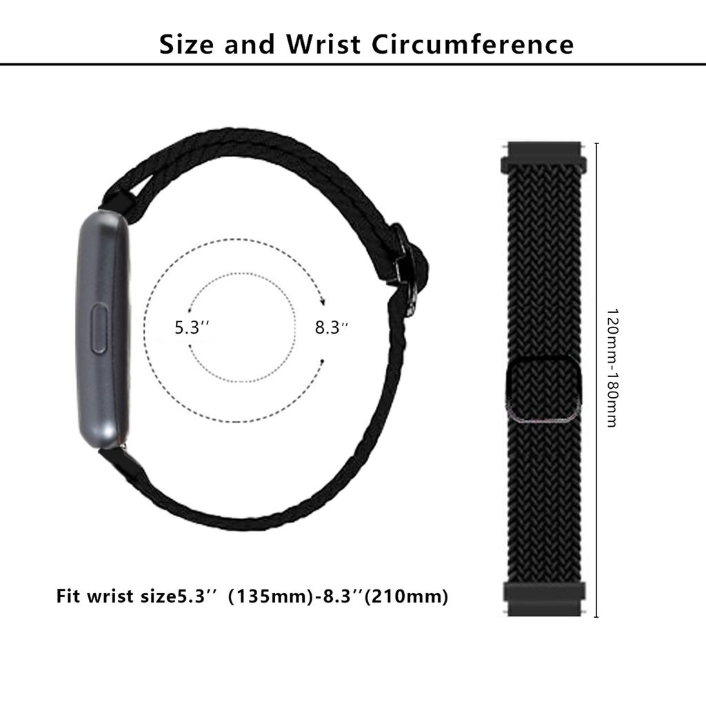 KALEBOL KLB-BZNL-001 For Huawei Band 8/Band 8 NFC/Band 9/Band 9 NFC Strap Adjustable Braided Nylon Watch Band