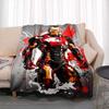 Manta Cálida de Dibujos Animados de Iron Man para Habitación, Suave y Cómoda, Portátil para Viajes y Picnic, Regalo para Familiares o Amigos