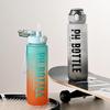 1 Stück 1000 ml Farbverlauf Sport-Wasserflasche Auslaufsicher Tragbarer Fitnesskrug Mit Strohhalm Für Fitnessstudio Outdoor Strand Reisen