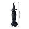 Halloween Witch Statue Tree Root Witch Figurine Sculpture Desktop Witch Decor Ornament Resin Home Office Party Decoration