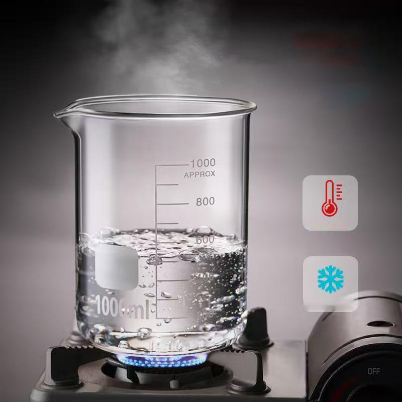 2pcs 50/100/150/250/500/1000ml High Borosilicate Glass Measuring Cups Scale Cup Laboratory Beaker Kitchen Baking Measuring Cup