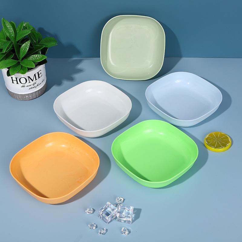 Reusable Lightweight Dinner Plate Multipurpose Fruit Snack Plate For Home Kitchen Picnic Easy To Clean