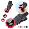 3 In 1 Universal HD Camera Lens Kit 180° Fish Eye +0.67X Wide Angle + Macro Lens Phone Lens Kit Photography Lens for Cell Phone