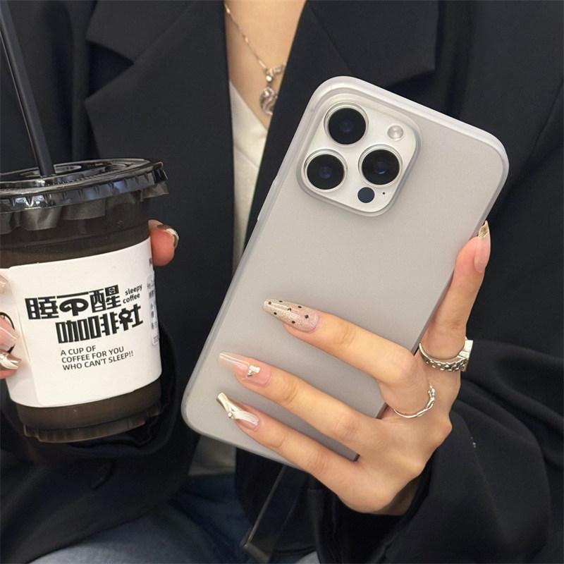 Ultra Thin Matte Hard PC Translucent Clear Phone Case For iPhone 16 15 14 13 Pro Max  Shockproof Slim Skin Back Cover