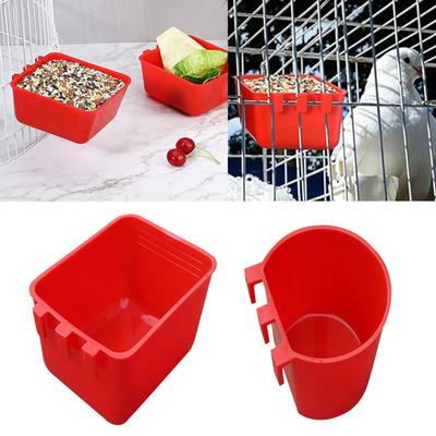 Set of 5 Cage Cups Plastic Feeders for Parrots and Chickens Birds Feeding Bird Feeding Cups Plastic Bowls