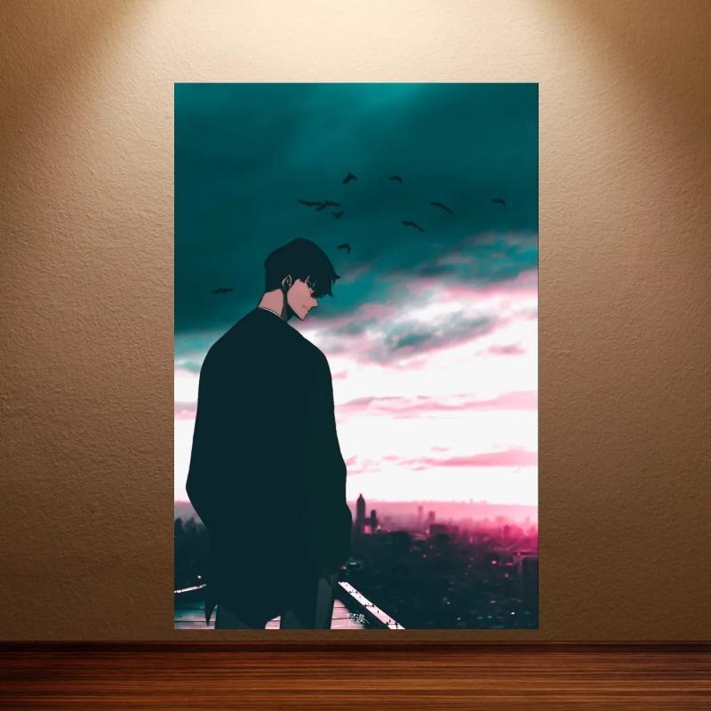 

Арт Соло Левелинг Простая Классическая Игра HD Аниме Холст Картина Украшение Гостиной Настенная Роспись Спальни 21cm×30cm NoFrame