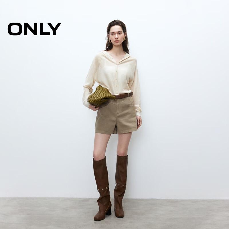 Only Women's Thin Knit Long Sleeve Hooded Cardigan