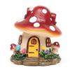 Cute 8.5cm*10cm Mushroom House Miniature Resin Ornament Fairy Garden Flower Potted Plant Craft Home