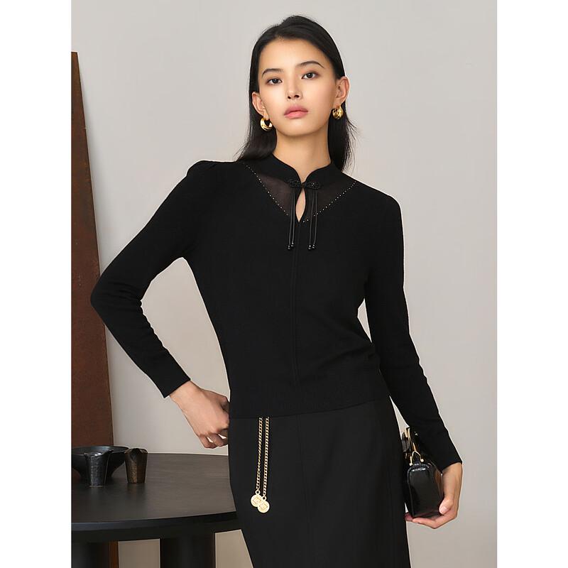 JUZUI Women's New Chinese Style Button Wool Knit Sweater 24 Winter