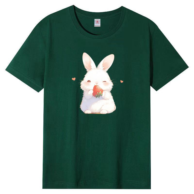 Summer New Short-sleeved T-shirt Female Cotton Loose Korean Cartoon Printing Half-sleeved Blouse