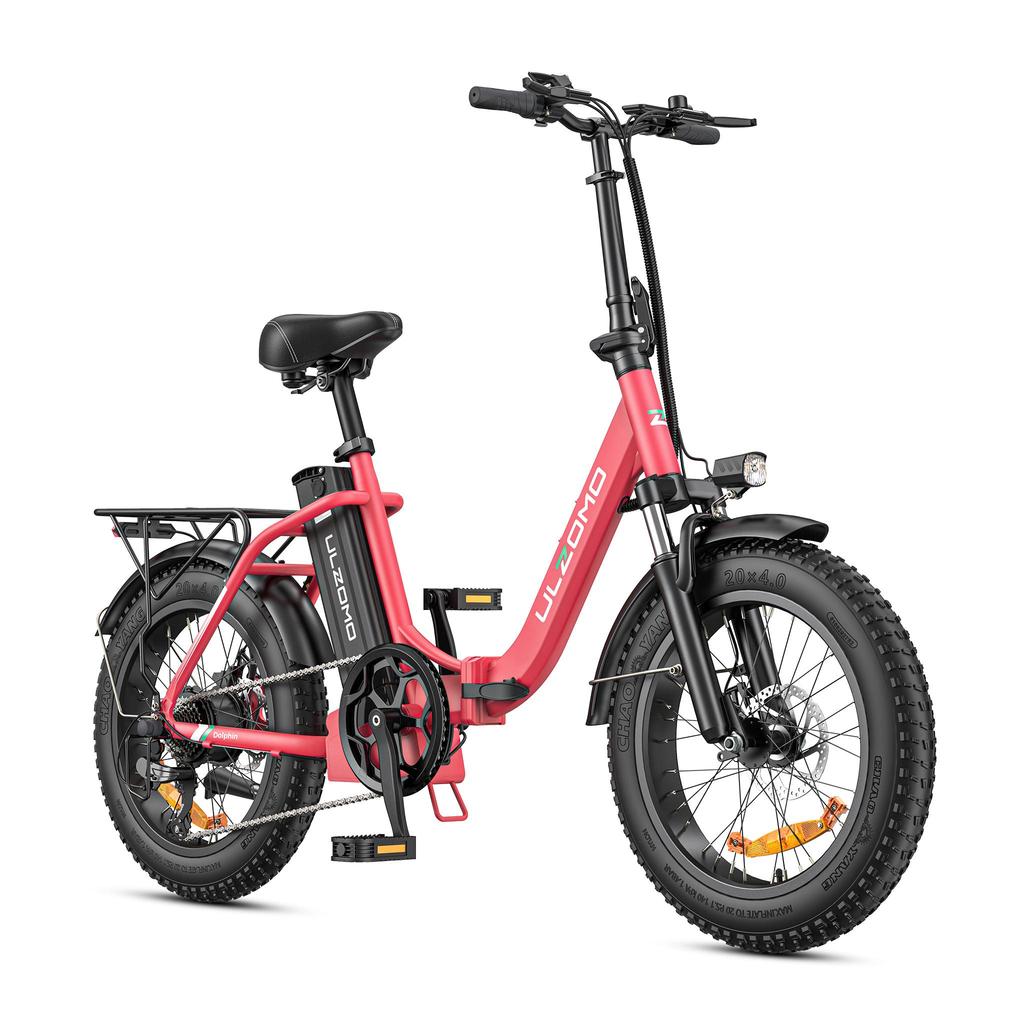 ULZOMO Dolphin Multi Terrain E-Bike With TowSeat 250W Motor 48V13AH Battery Adult Electric Bicycle 20 Inch Inch Road Tire Commuting Electric Bike