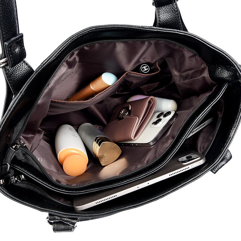 Stylish Faux Leather Shoulder Bag Women's Large Capacity Tote Bag