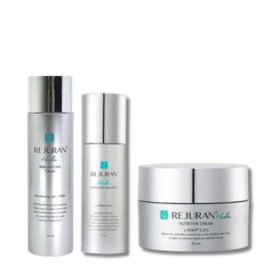 Rejuran Coffret de soins nutritionnels Healer Elasticity 3 pièces (Tonique + Émulsion + Crème)