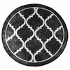VidaXL Washable Rug Black and White Ø 120 Cm Non-slip 136608