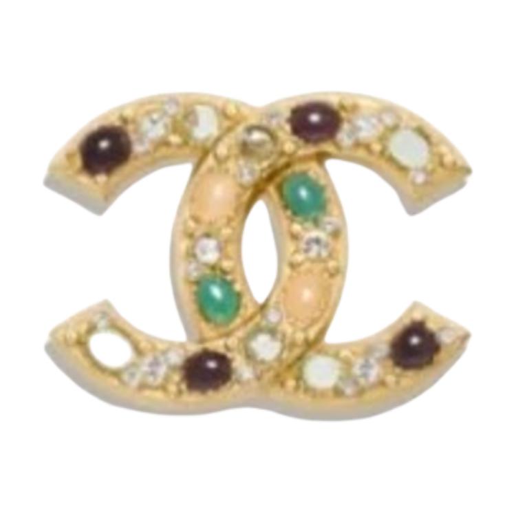 

Chanel Elegant Style Colorful Crystal Inlaid Double C Brooch Women accessories Multicolor ABD854-B17554-NZE42 F,Multicolor