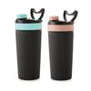 LD LUCIDO DECORE Combo Of 2 Stainless Steel Airtight Leakproof Insulated Protein Shaker Bottle With Blender Spring For Preworkout & Gym (630 Ml,