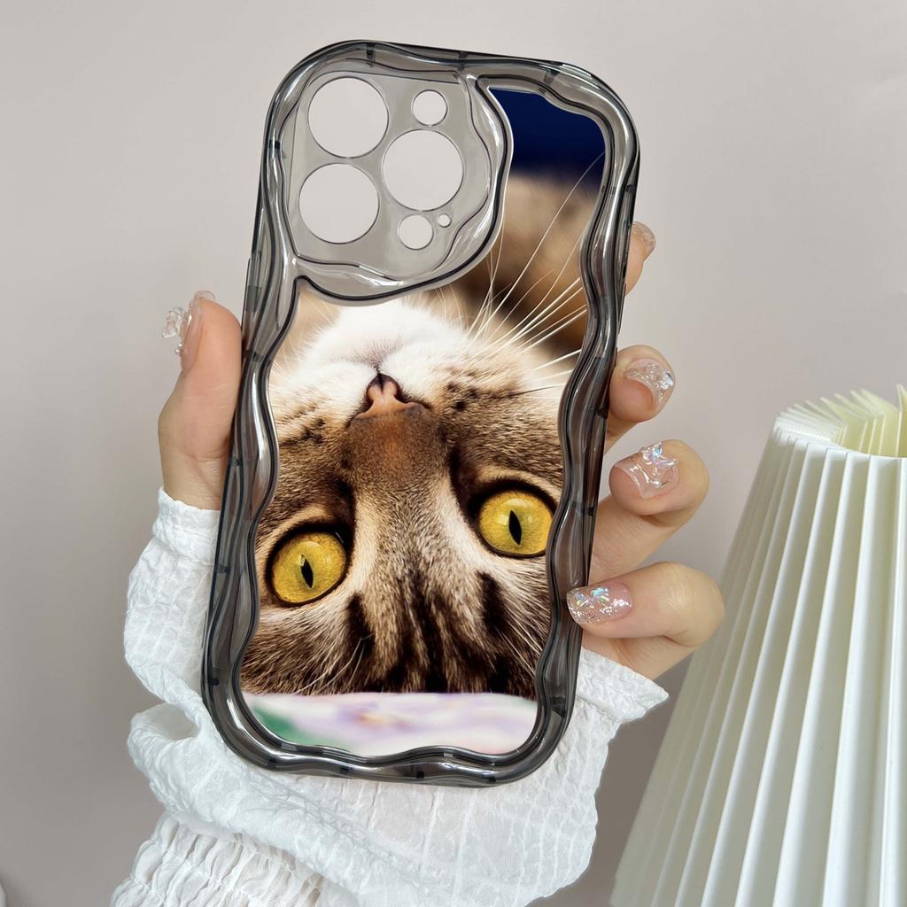 LZ10 Cat Body Language Clear Soft Wave Phone Cases for iPhone 15 13 Pro Max 12 Mini 14 8 Plus XS Max XR 6 Protection Back Cover