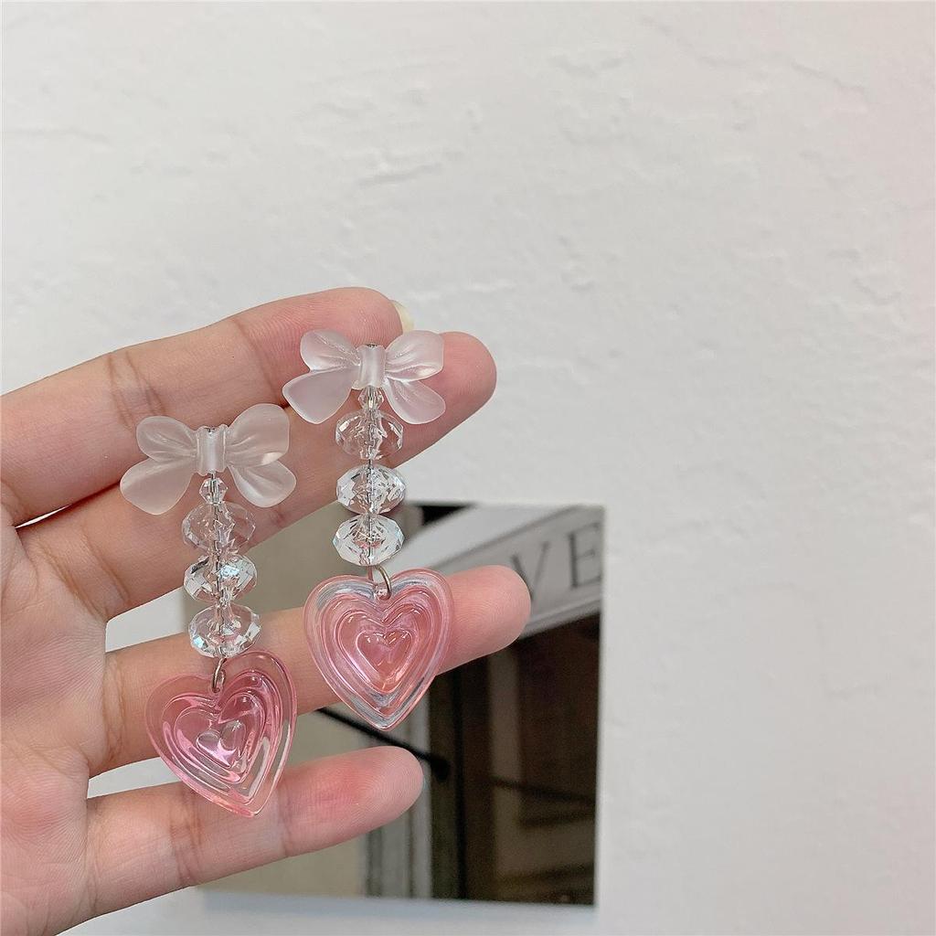 Korean Pearl Tassel Earrings with Silver Needle