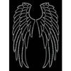 Transfert thermocollant clou et strass Aile d'ange 18x26cm