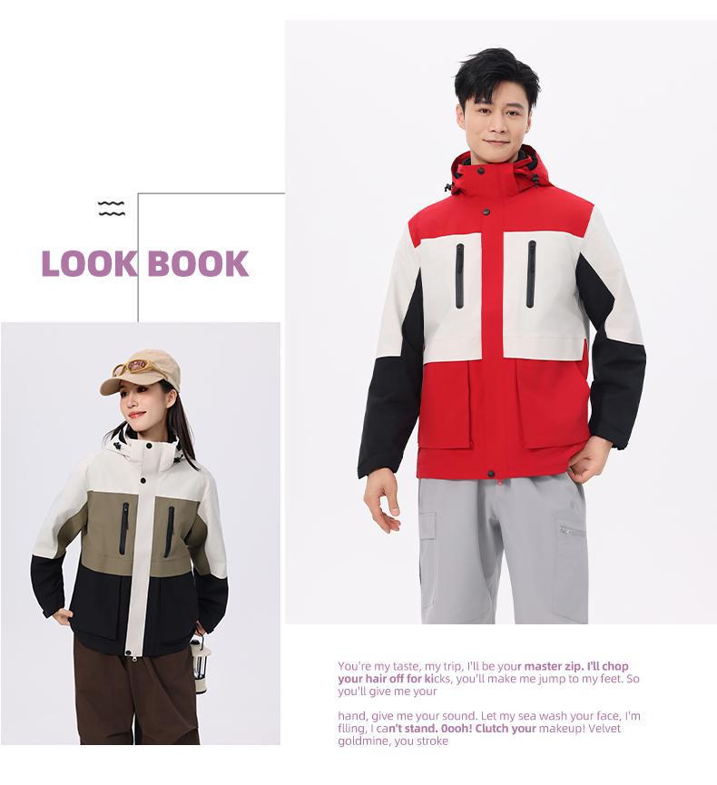 Custom Men's & Women's Outdoor 3-in-1 Detachable Workwear Jacket with Logo