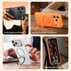 For iPhone 17 Pro Case Compatible with MagSafe Rotating Kickstand Litchi Texture PC TPU Phone Cover