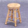 1/12 Dolls Miniature Furniture Wood Color Round Stool High Stool Furniture Chair