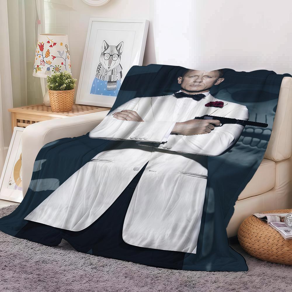 British Legend J-James B-Bond 007 Blanket Warm And Soft Suitable For Bedroom Living Room Sofa Bed Office Travel Camping
