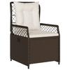 Vidaxl 9-Cz. Garden Furniture Set With Cushions, Brown, PE Rattan