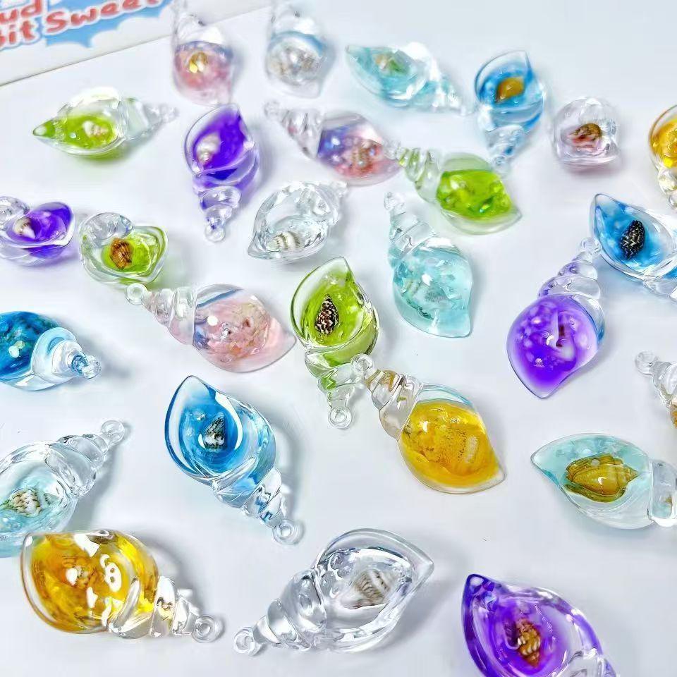 

Luminous Conch Shell Acrylic Keychain & Jewelry Accessories DIY Accessories