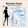 All Seasons Soft Polyester Contemporary Style Shark Cartoon Flannel Throw Blanket - Multipurpose Woven Movie Theme Gift for Offi