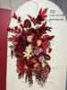 Silk Red Flower Aisle Runner & Floral Background for Chinese Wedding Engagement