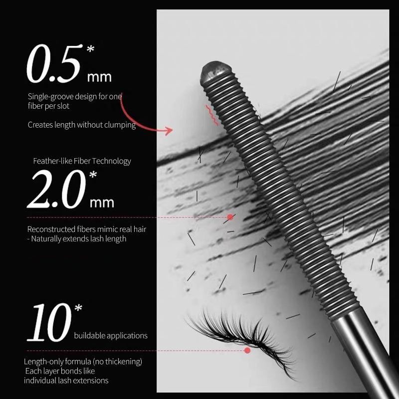 Primer per Ciglia Mini Tubo in Acciaio Mascara Nero Naturale Fibra di Seta 5D Primer per Ciglia Non Sbava Lunga Durata Ciglia Lunga Durata