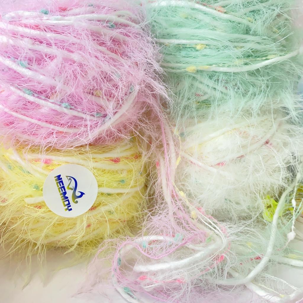 NEEMOY 50g Colorful Novel Yarn,Mixed Color Feather Yarn,Blending Knitted Scarves Bags,Special,Decorating Fluffy Crocheting