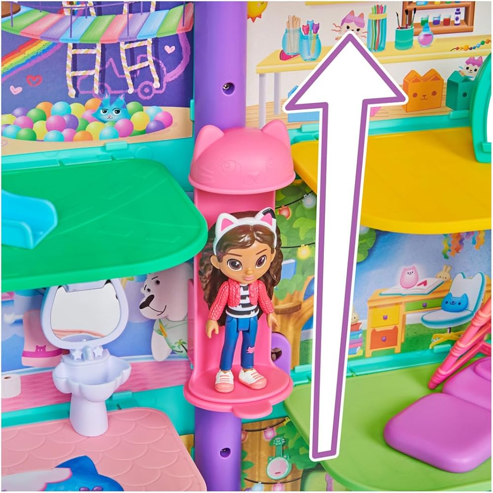 Gaby Dollhouse Large Cat House Playset with Accessories for Kids
