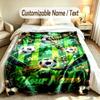 Valentine Love Theme Custom Blanket Personalized Name & Text Customized Soft Warm Throw Blanket Home Decor